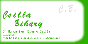 csilla bihary business card